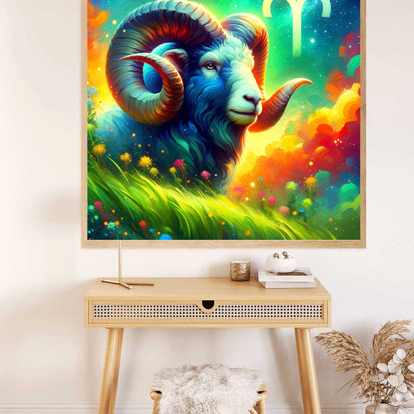 Zodiac sign Aries (DP-7765) — Diamond Painting Kit, product view 2