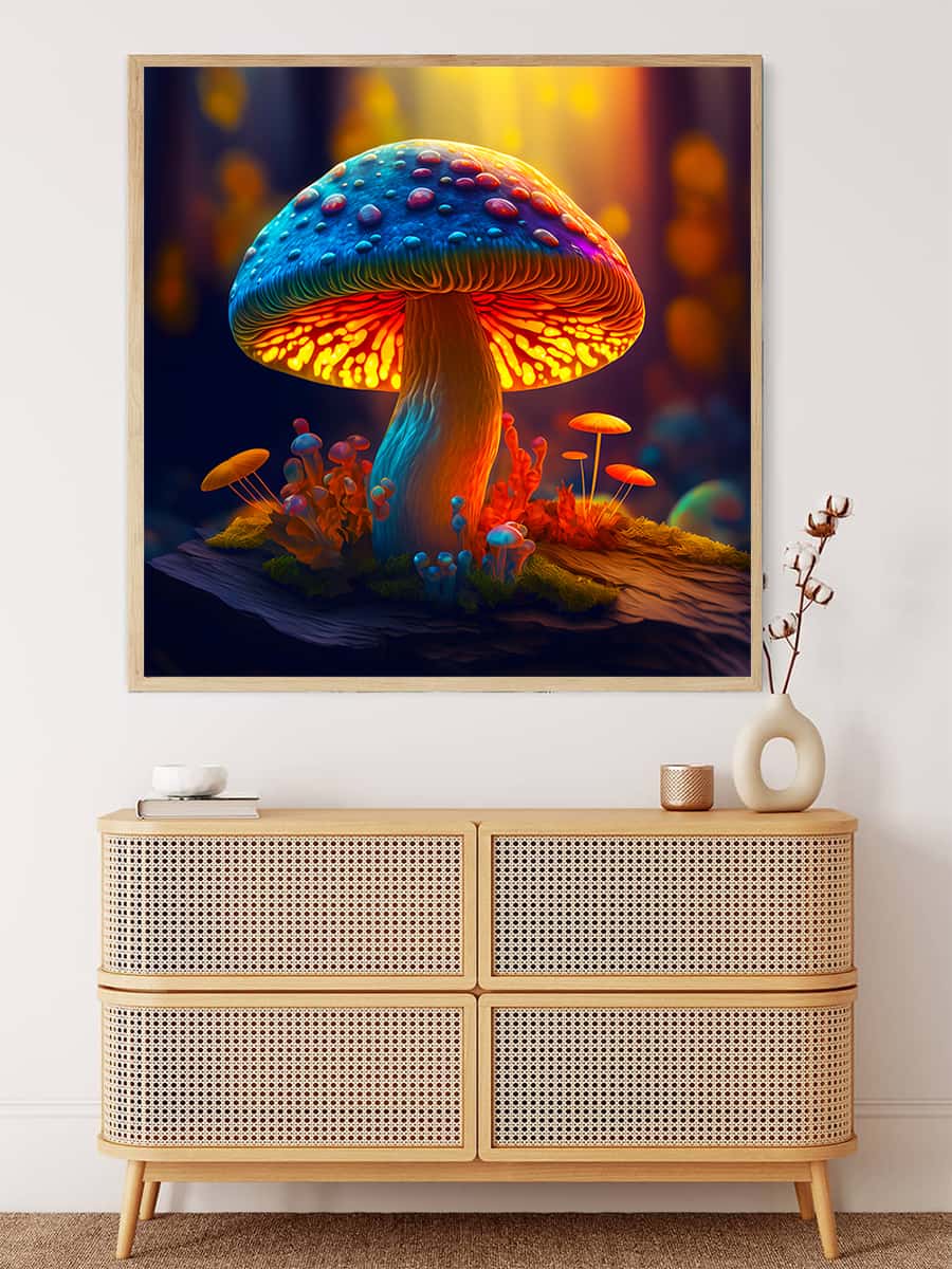 Luminous Mushroom — AB Diamond Painting Kit, product view 3