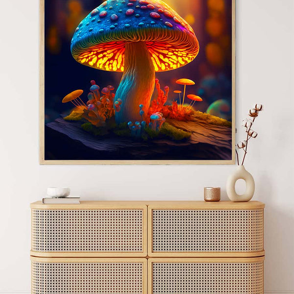 Luminous Mushroom — AB Diamond Painting Kit, product view 3