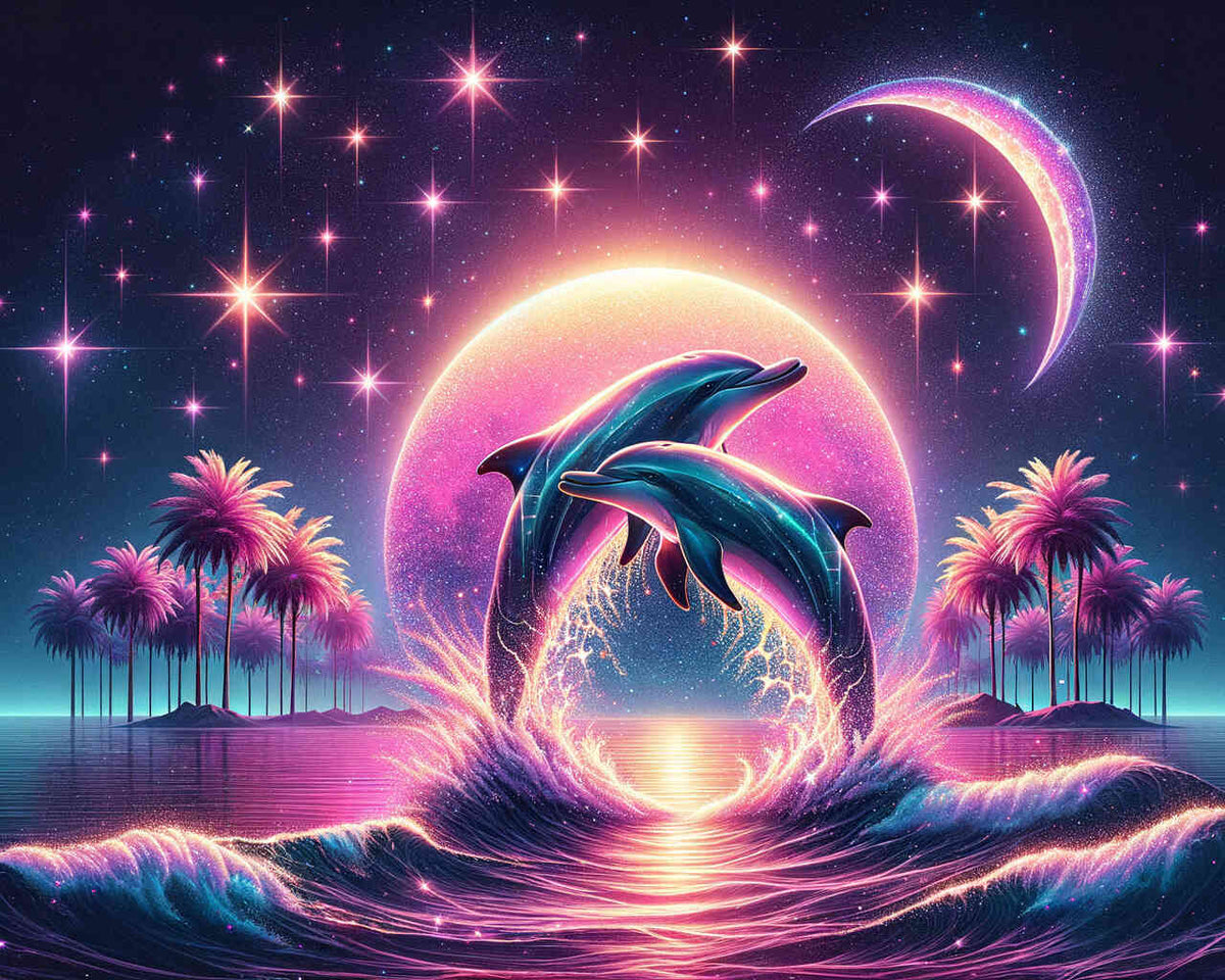 Dolphin Magic — Diamond Painting Kit design
