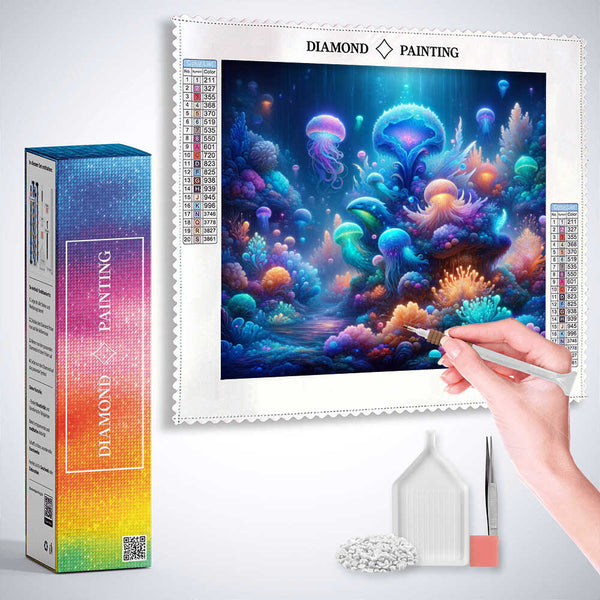 Mysterious deep sea — Diamond Painting Kit, product view 3