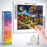 A Fairytale Night in the Flower Village — Diamond Painting Kit, product view 3