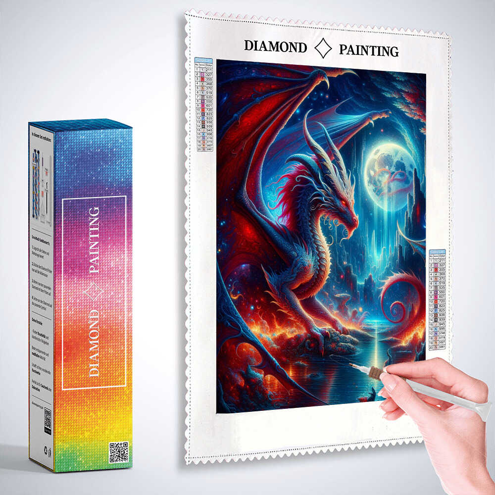Fantasy Dragon — Diamond Painting Kit, product view 3