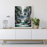 Waterfall Rocks — Diamond Painting Kit, product view 2
