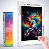 Colorful rainbow unicorn — Diamond Painting Kit, product view 2