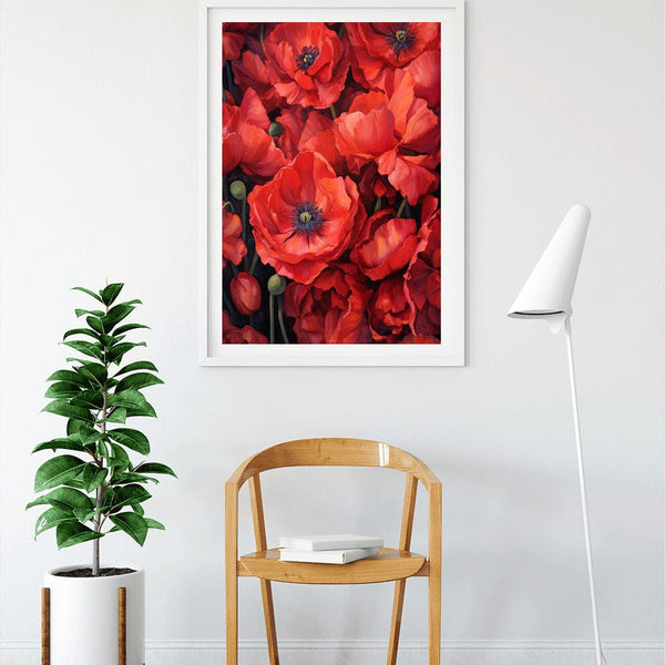 A bouquet of red poppies — Diamond Painting Kit, product view 3