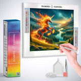 Fire Unicorn — Diamond Painting Kit, product view 3