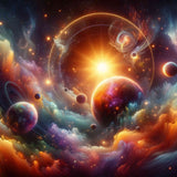 Planets around the Sun — Diamond Painting Kit design