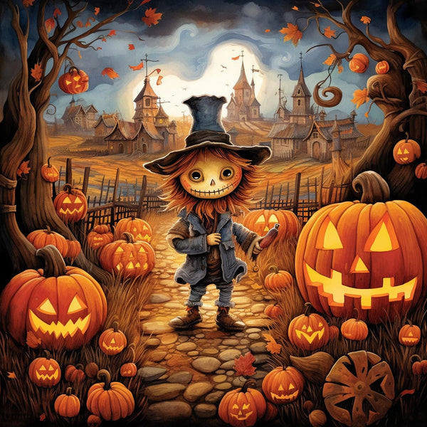 Halloween pumpkin magic — Diamond Painting Kit design
