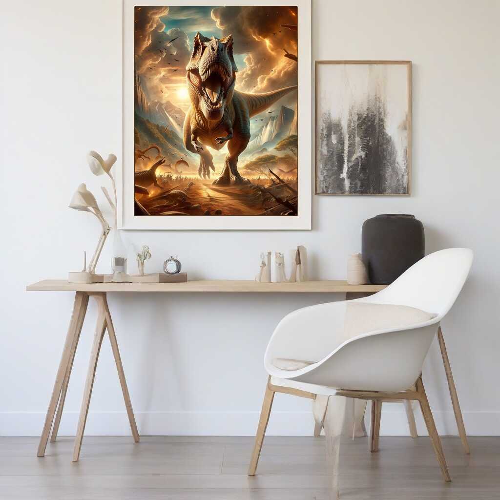 Tyrannosaurus Rex roars — Diamond Painting Kit, product view 2