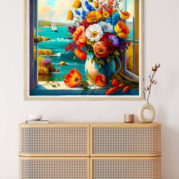 Flower arrangement by the sea — Diamond Painting Kit, product view 3