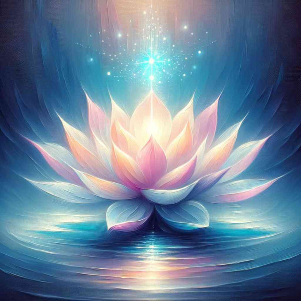 Lotus flower with light — Diamond Painting Kit design