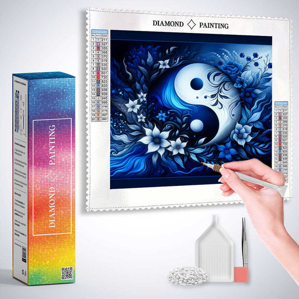 Yin and Yang Flower — Diamond Painting Kit, product view 3