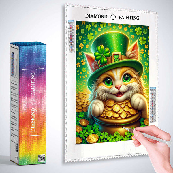 Lucky cat — Diamond Painting Kit, product view 3