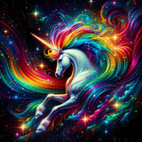 Colorful rainbow unicorn — Diamond Painting Kit design