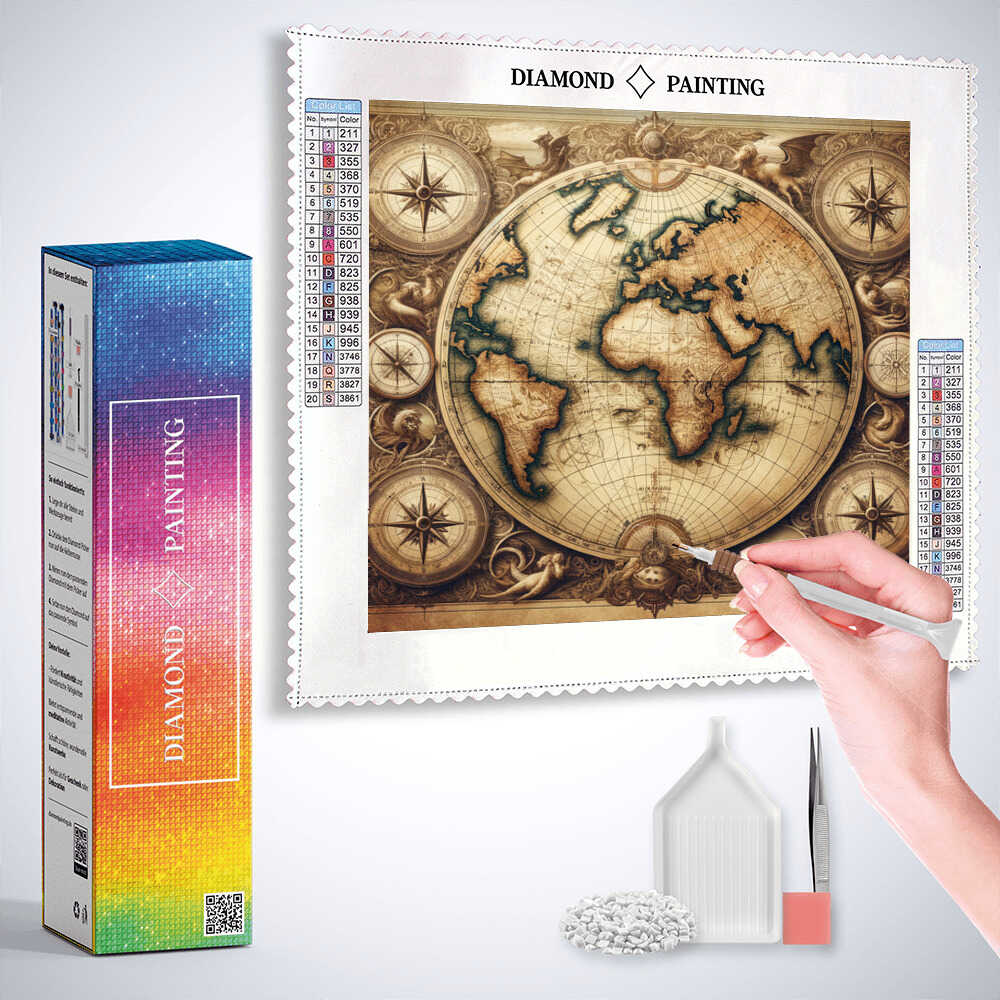 A journey through times and seas — Diamond Painting Kit, product view 3