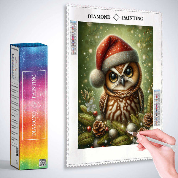 Christmas Owl — Diamond Painting Kit, product view 3