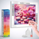Pink Orchid Stones — Diamond Painting Kit, product view 3