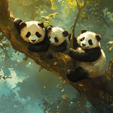 Pandas in Harmony — Diamond Painting Kit design