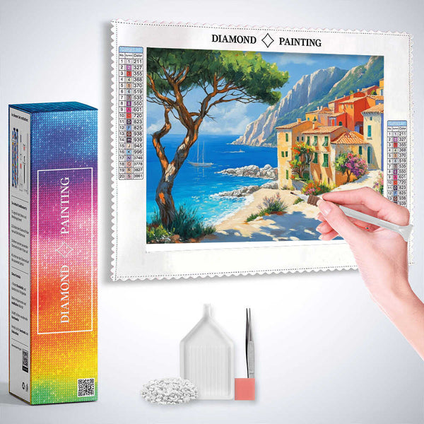 A Mediterranean Flower Path — Diamond Painting Kit, product view 3