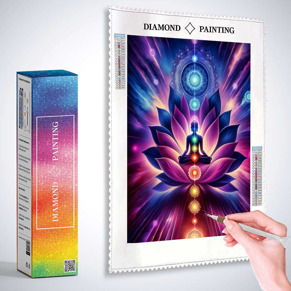 Lotus flower Buddha — Diamond Painting Kit, product view 3