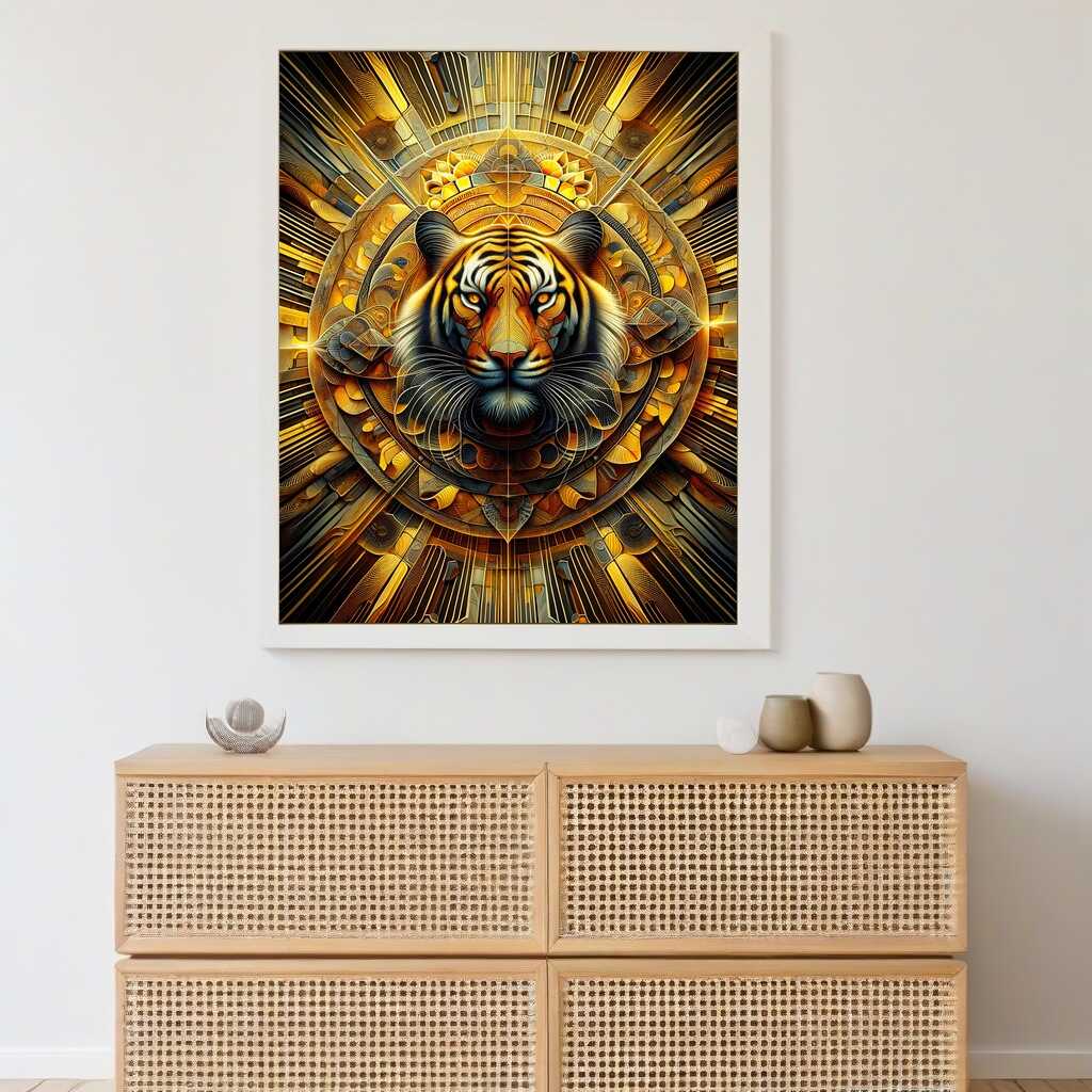 Tiger Mandala — Diamond Painting Kit, product view 2