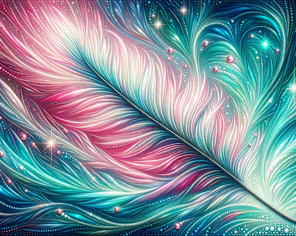 The Elegant Feather — Diamond Painting Kit design