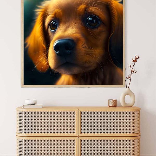 Dachshund puppy cute — Diamond Painting Kit, product view 3