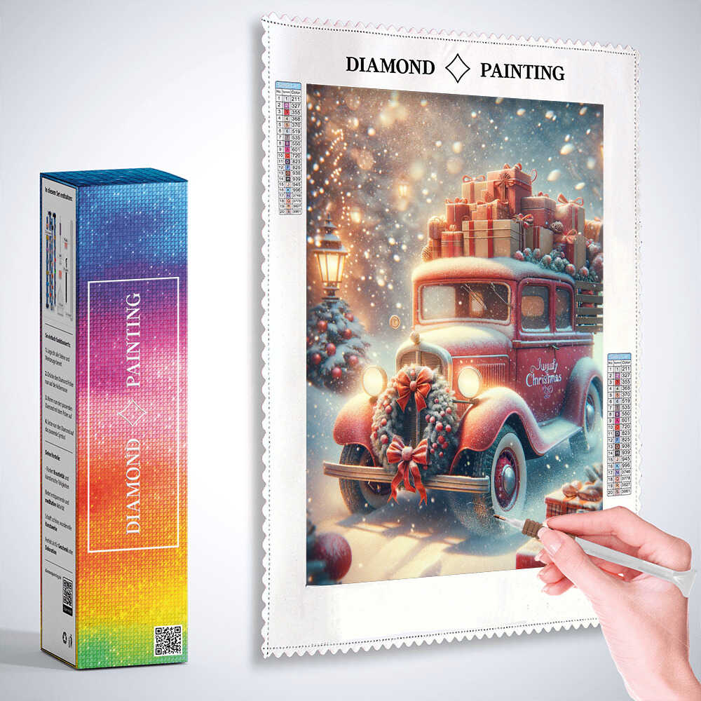 Christmas car presents — Diamond Painting Kit, product view 3