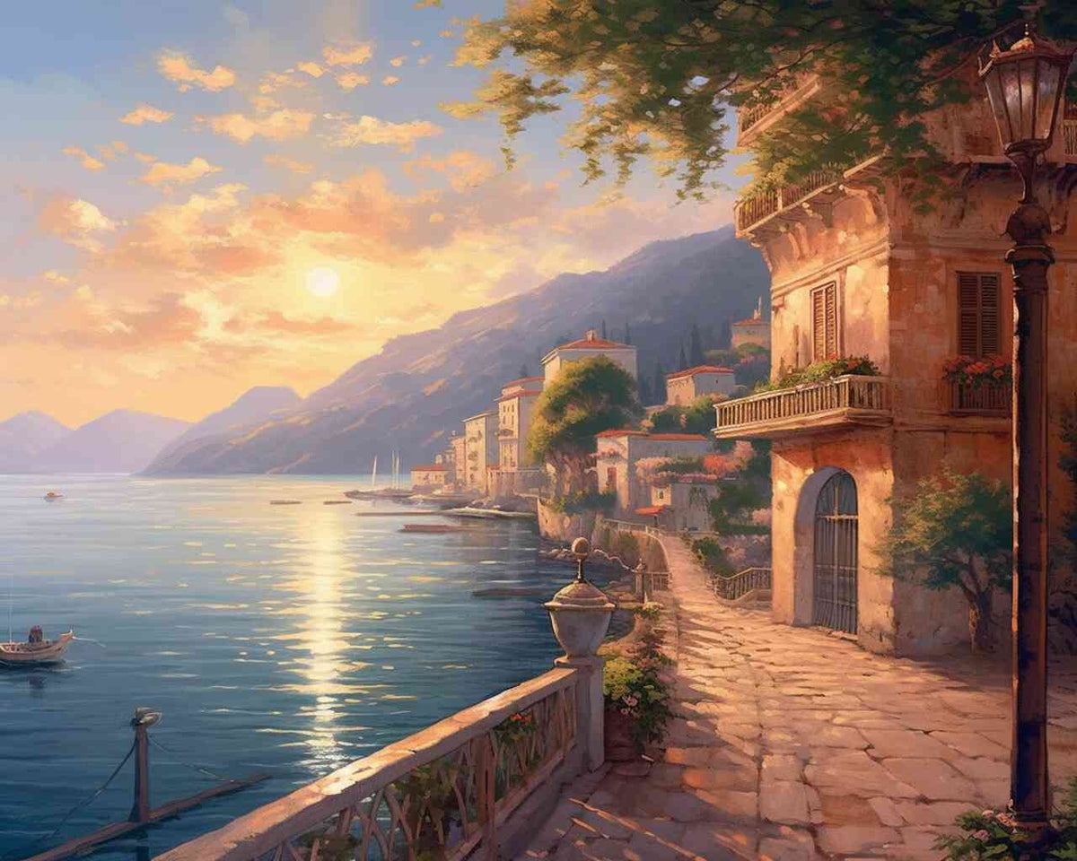 Mediterranean Awakening — Diamond Painting Kit design