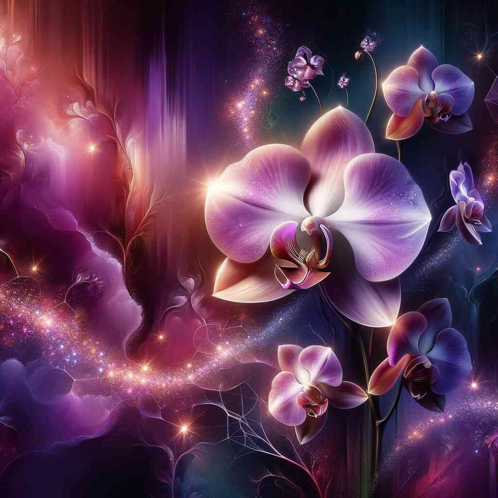 Orchid blossoms — Diamond Painting Kit design