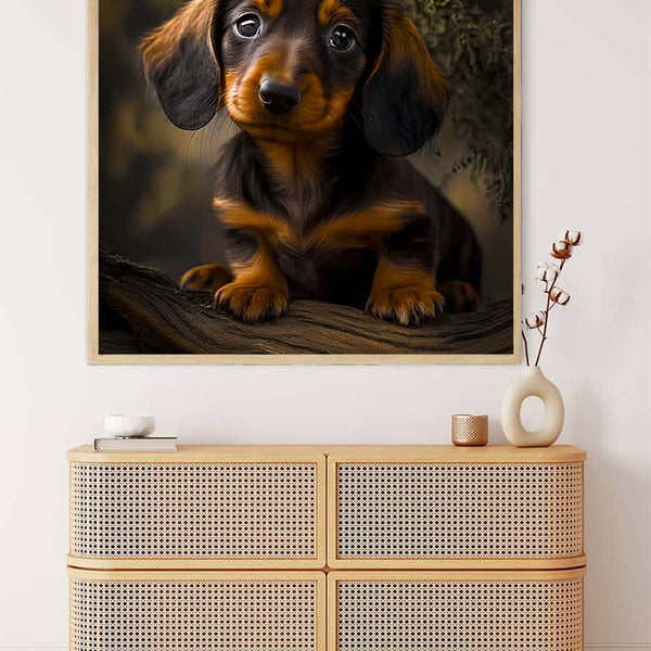 Dachshund looking into camera — Diamond Painting Kit, product view 3
