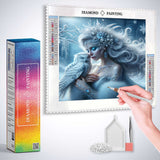 Ice Fairy with a Snowy Owl — Diamond Painting Kit, product view 3