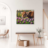 Cow and Tulips — Diamond Painting Kit, product view 2