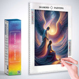 Woman with guardian angel — Diamond Painting Kit, product view 3