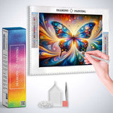 Colorful butterfly on colorful background — Diamond Painting Kit, product view 3