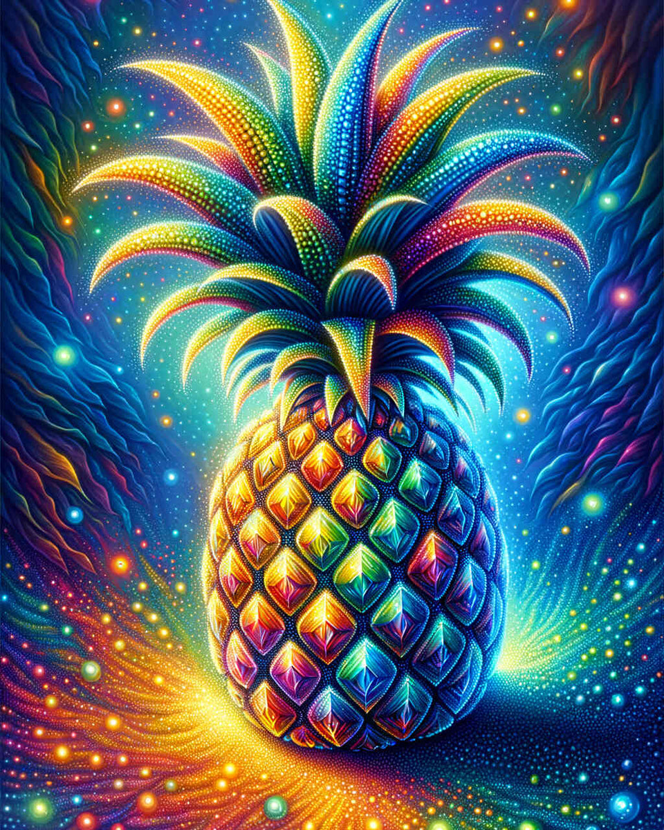 Colorful Pineapple — Diamond Painting Kit design