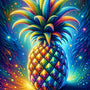 Colorful Pineapple — Diamond Painting Kit design