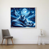 Wolves Cuddling Together — Diamond Painting Kit, product view 2