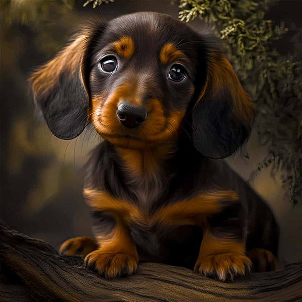 Dachshund looking into camera — Diamond Painting Kit design