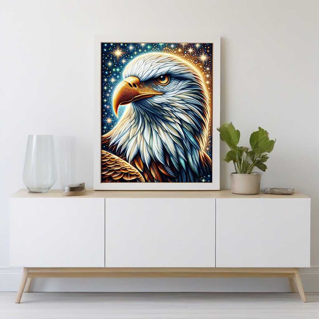 Majestic Eagle Portrait — Diamond Painting Kit, product view 2