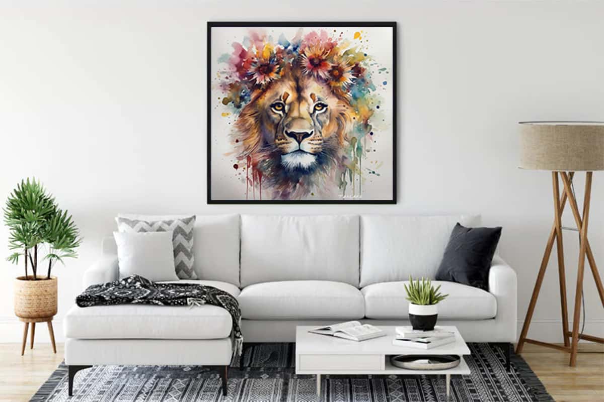 King of the animals (DP-2658) — Diamond Painting Kit, product view 3