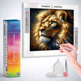 Dear Lion Portrait — Diamond Painting Kit, product view 3