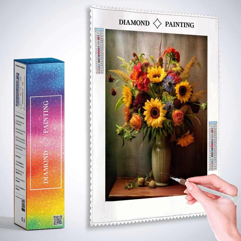 A Still Life Bursting with Color — Diamond Painting Kit, product view 3