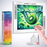 Kiwi in the water — Diamond Painting Kit, product view 3