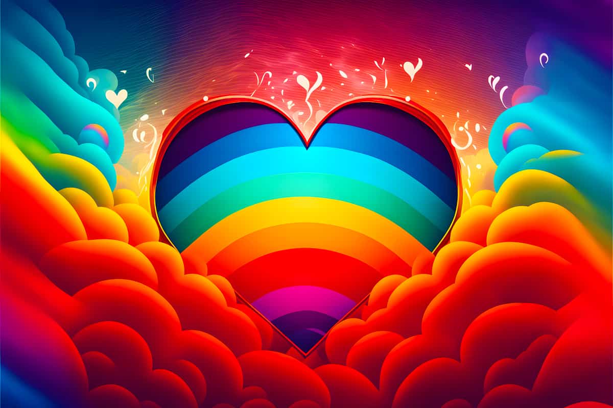 Heart Colorful — AB Diamond Painting Kit design