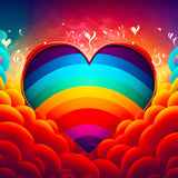 Heart Colorful — AB Diamond Painting Kit design