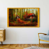 Autumn forest cottage — Diamond Painting Kit, product view 4