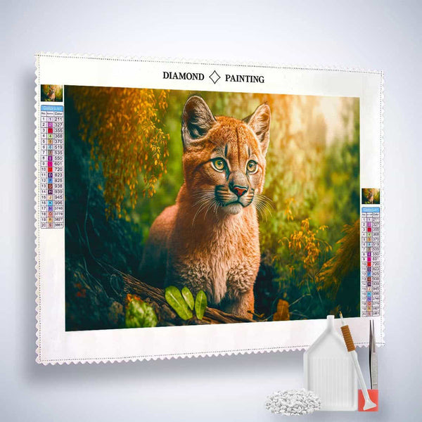 Observing lynx — Diamond Painting Kit, product view 2