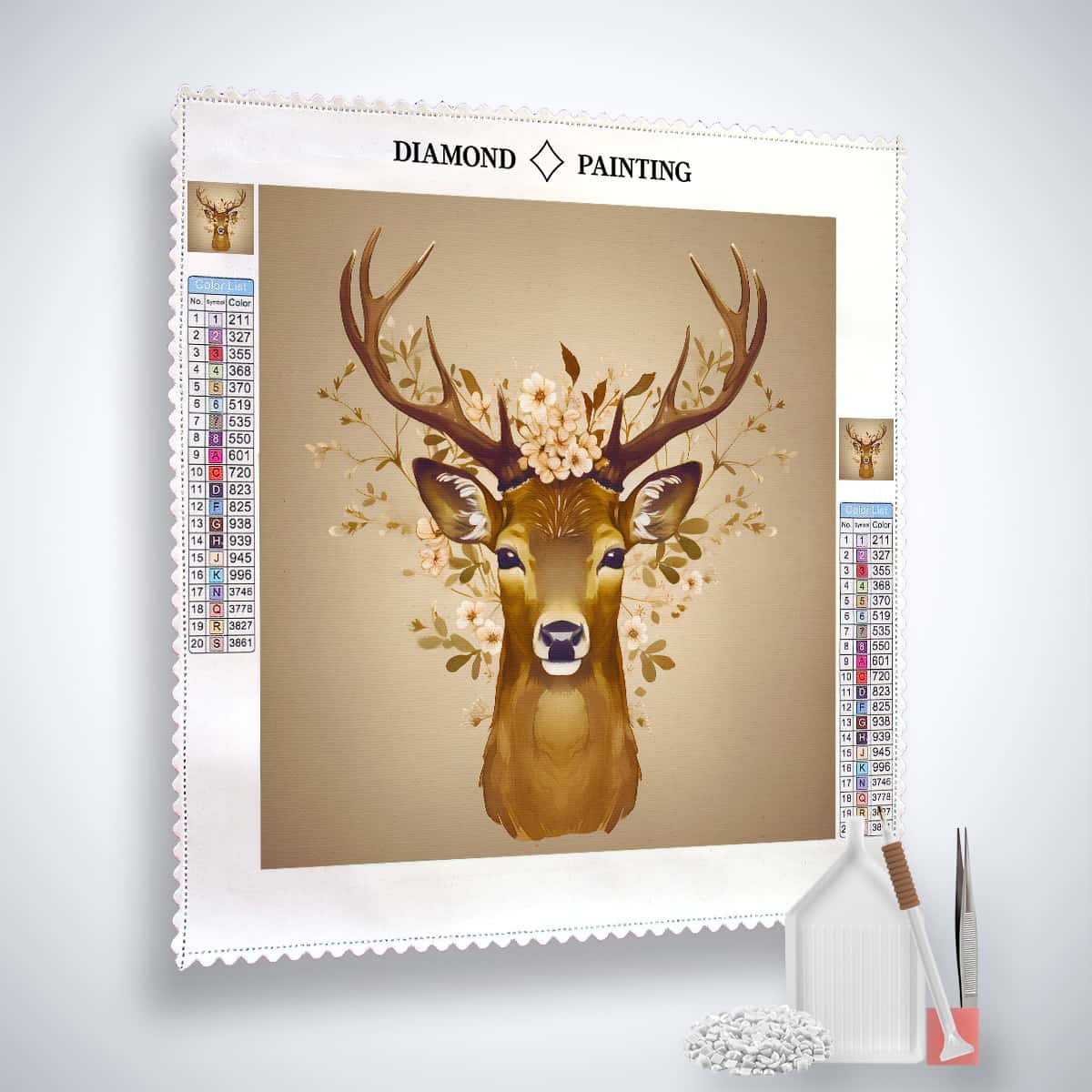 Deer profile — AB Diamond Painting Kit, product view 2